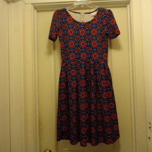 LULU ROE MULTICOLORS CHURCH STAINED WINDOWS KNIT DRESS S